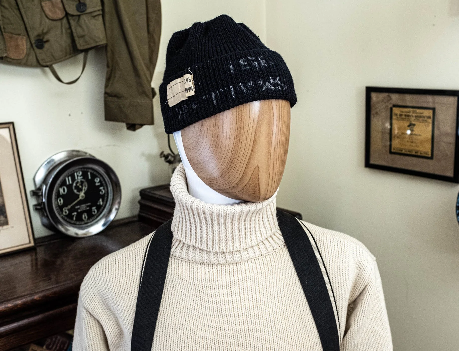 Original WW2 USN US Navy Stenciled Wool Watchcap — SAUNDERSMILITARIA